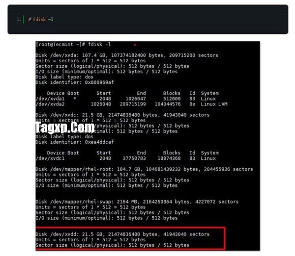 如何在Linux中添加一块大于2TB的新磁盘?