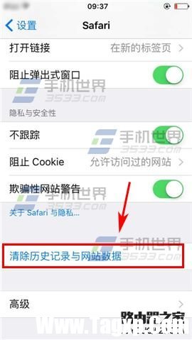 苹果iPhone6S清除浏览器缓存方法