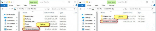 Windows10系统正确删除Upgrade文件夹的方法