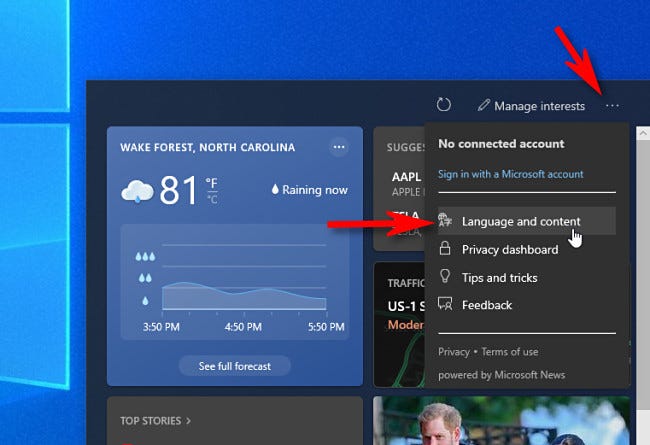 Windows10系统使用天气小插件的方法