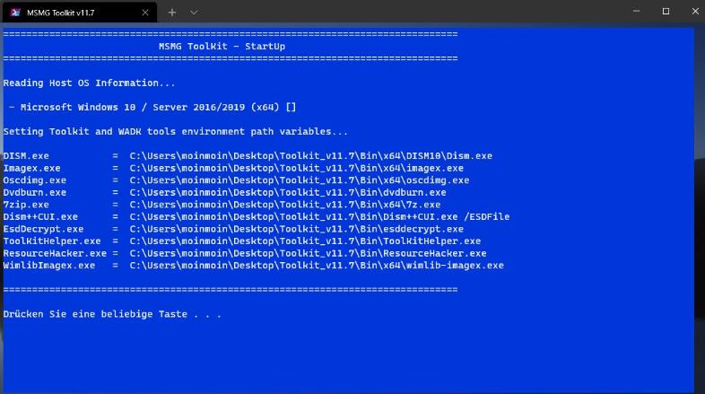 MSMG ToolKit 11.7 支持 Windows 11 22000 和 Windo