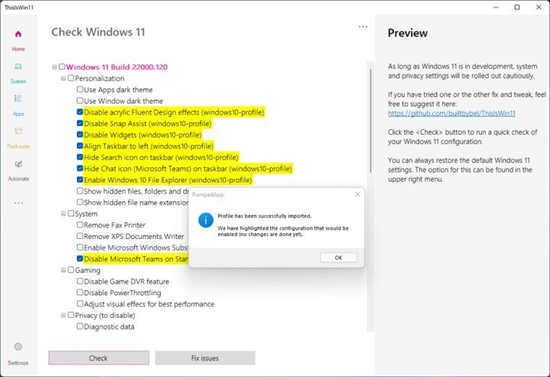 新工具可让您调整Windows11设置