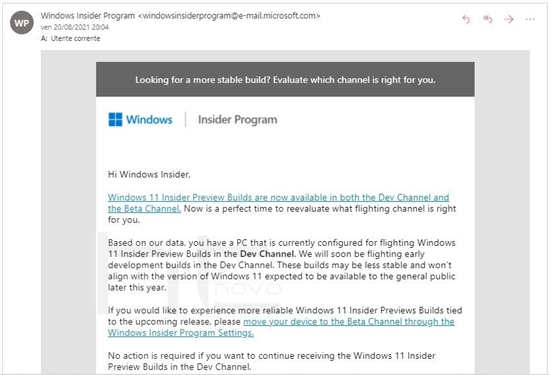 微软表示新的 Dev Channel Windows 11 版本将更
