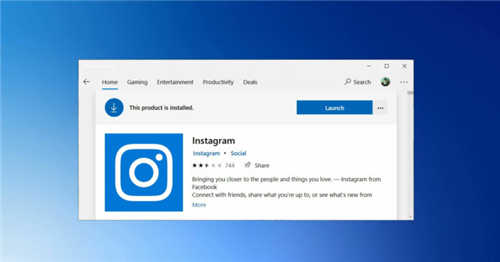 Windows 10的Instagram网络应用程序现