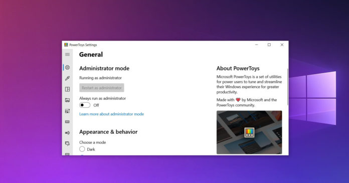 微软针对Windows10的PowerToys获得了具有新功
