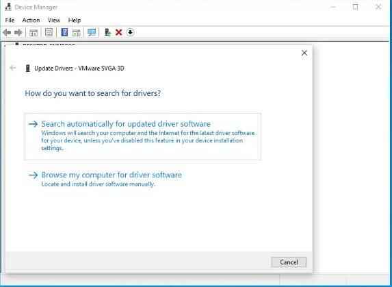 Windows10设备管理器无法联机搜索驱动程序