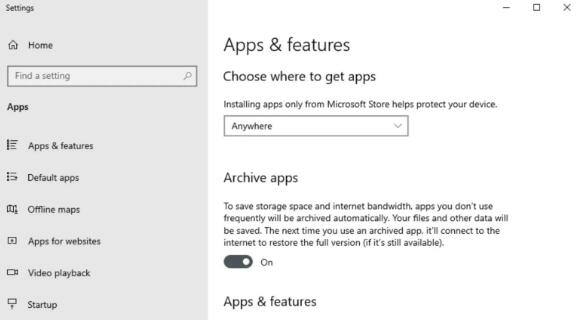 Windows10不久将允许您通过存档应用程序来