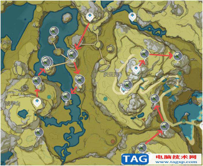 原神清心采集点分布图 清心采集点全部刷新位置