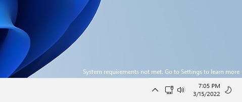 Windows 11 提示“未满足系统