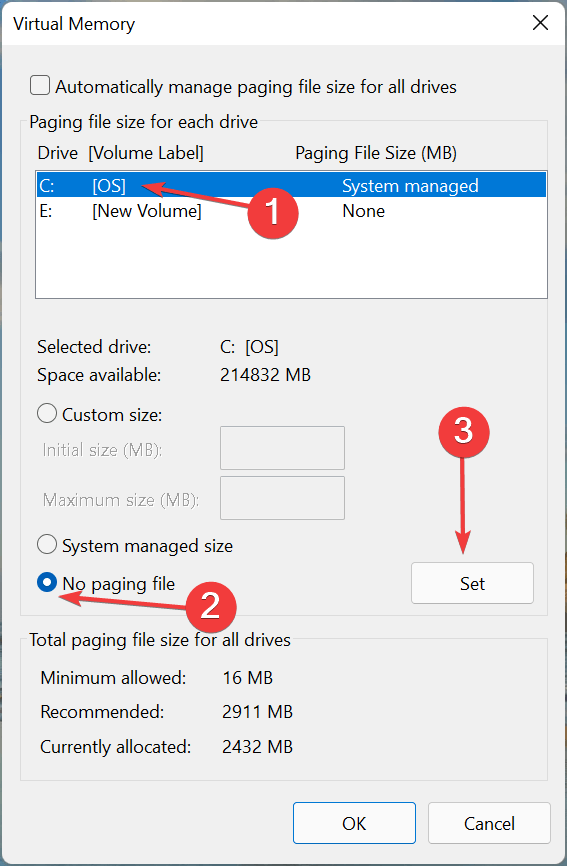 如何在Windows11中重置虚拟内存(页面文件)?