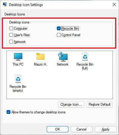 如何在Windows11上添加或删除桌面图标