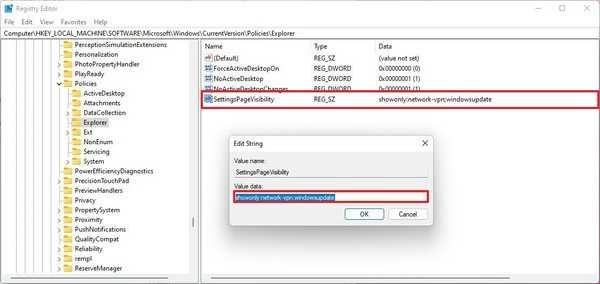 windows11下如何使用注册表隐藏特定的设置页面