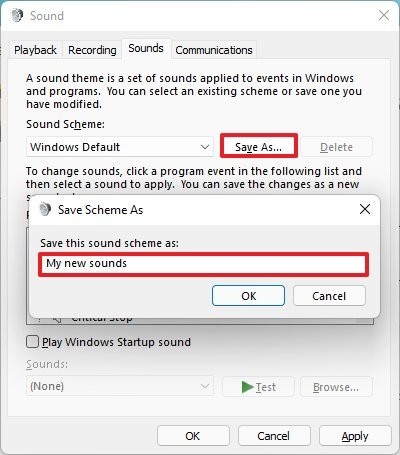 如何在Windows11上创建自定义声音方案