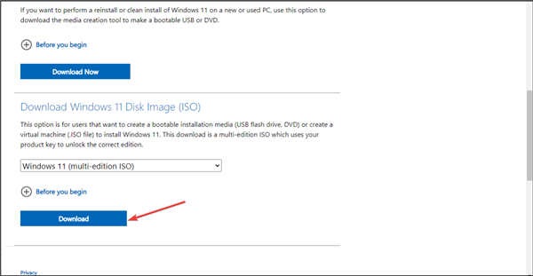 下载Windows11 ISO镜像方法