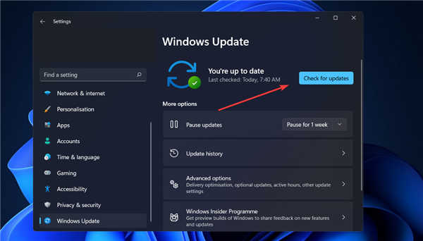 如何检查Windows11中的新更新?系统检查更新方法