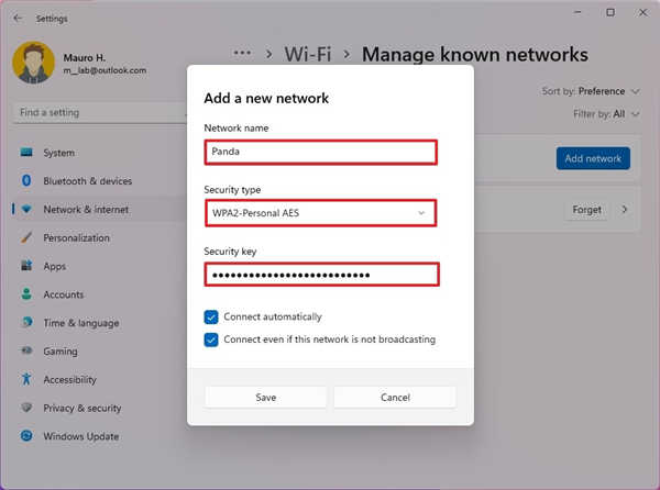 如何在Windows11上管理已知的无线网络