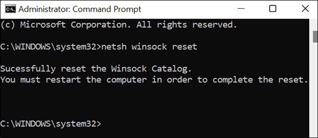 如何（以及为什么）在Windows上执行netsh winsock重置