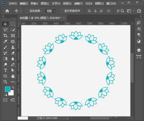 ps怎么调整路径图案方向 ps调整路径图案方向教程