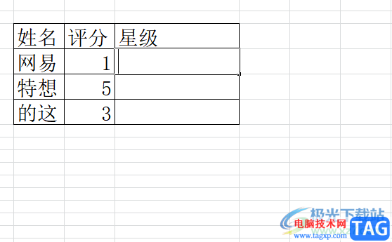 ​excel表格根据评分来打星的教程