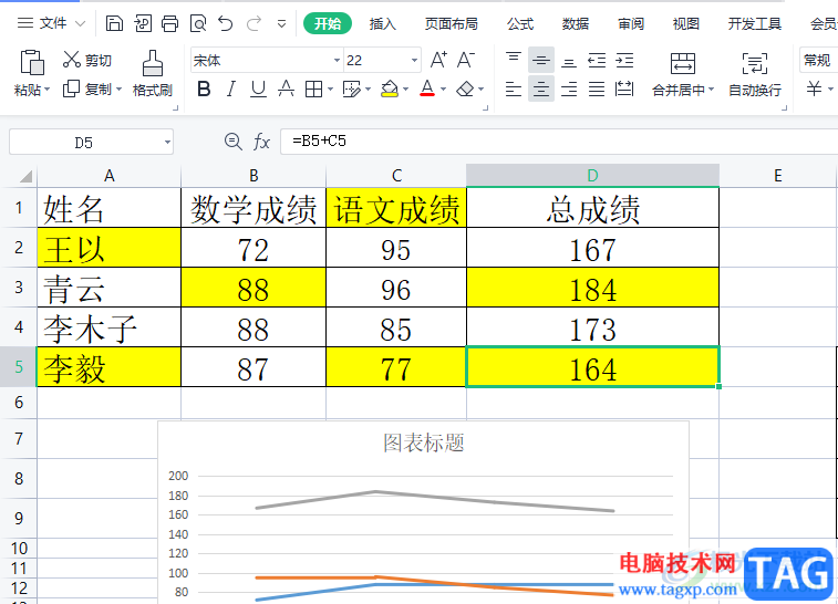 ​wps表格统计相同颜色的单元格个数的教程