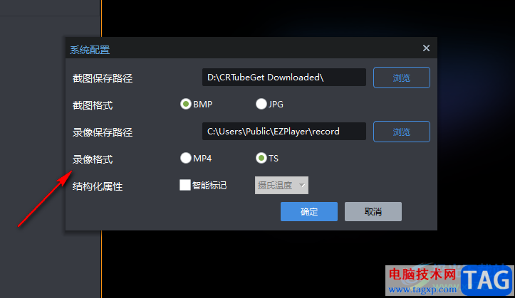 EZPlayer更改录像格式的方法