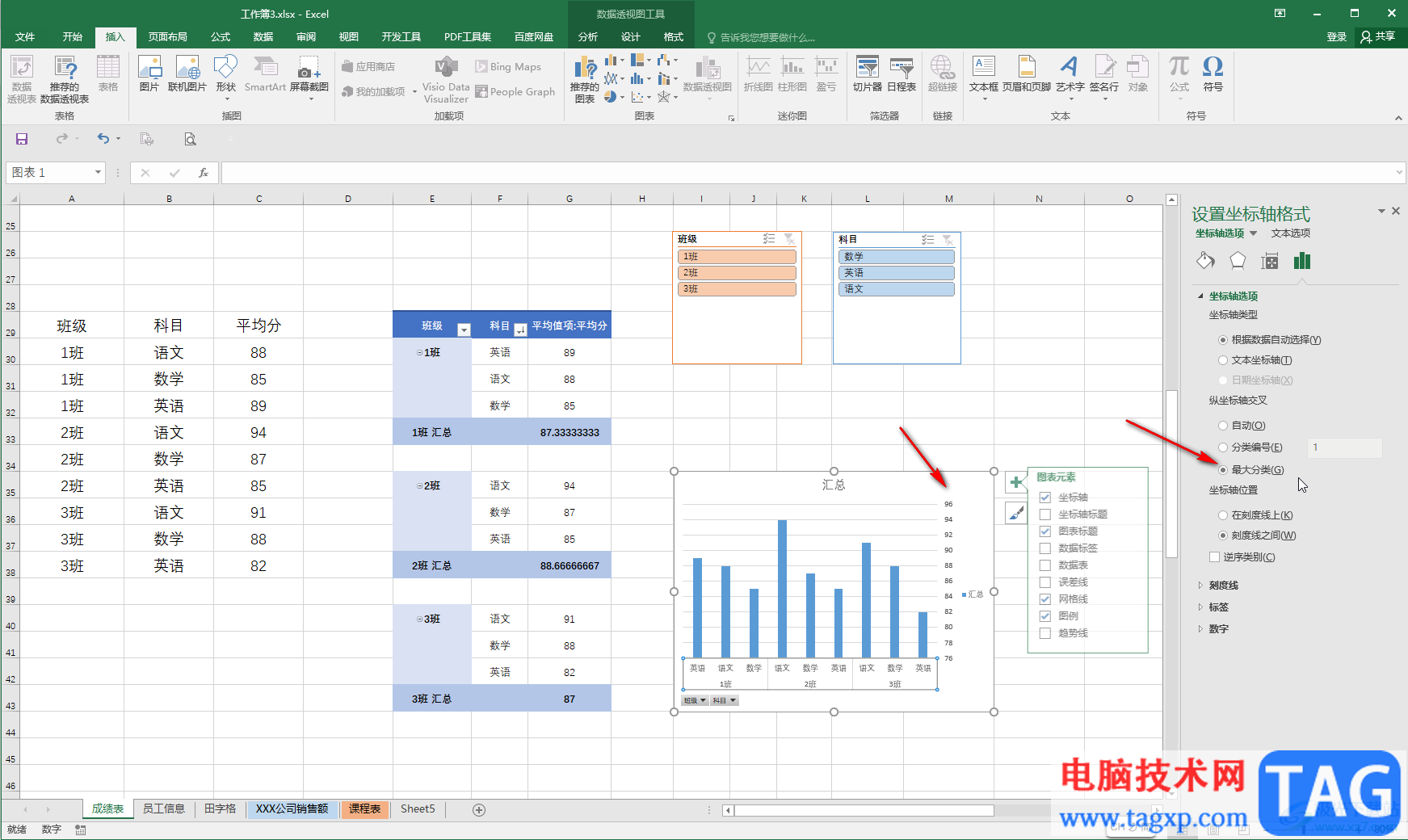 Excel数据透视图把纵坐标轴移到右边的方法教程