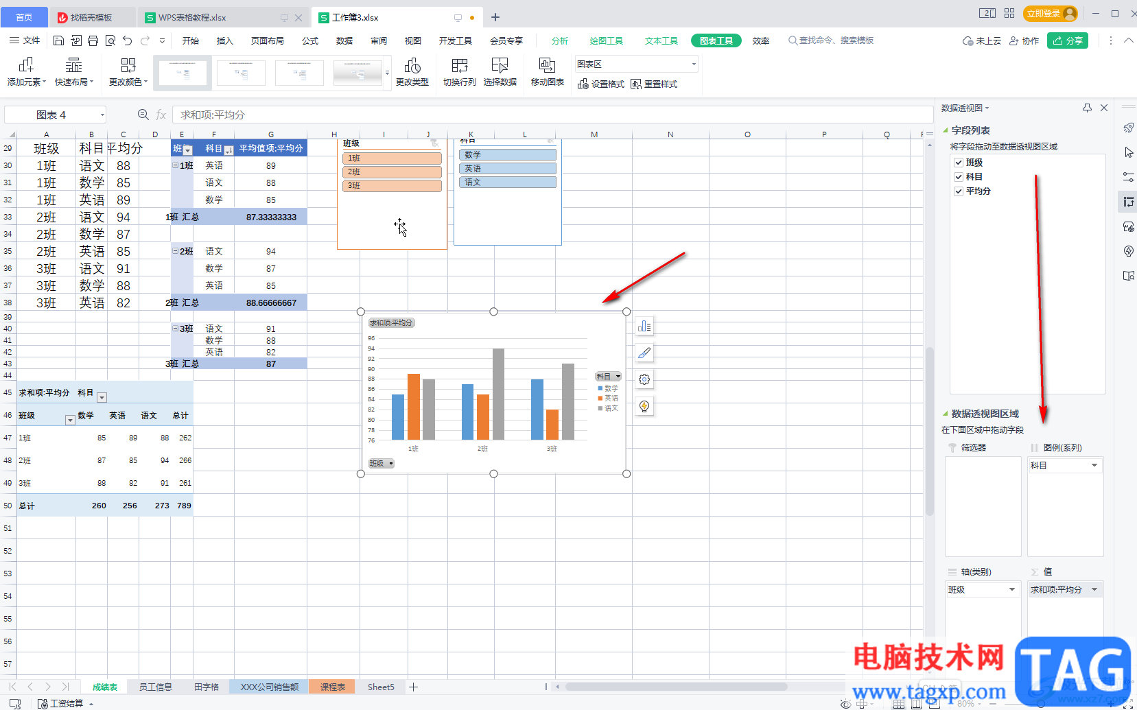 WPS Excel插入数据透视图的方法教程