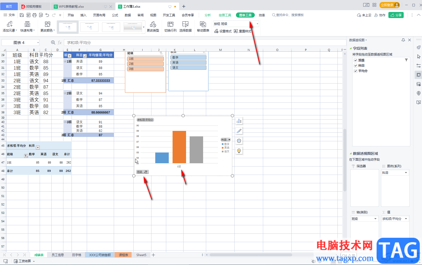 WPS Excel插入数据透视图的方法教程