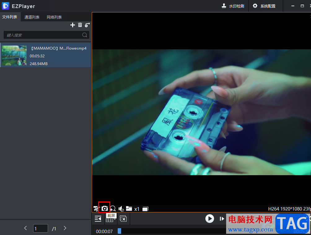 EZPlayer播放器截图的方法