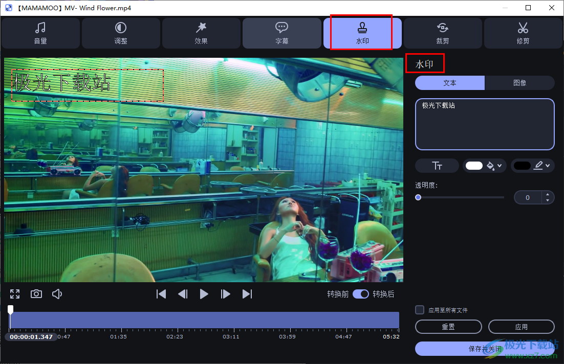 movavi video converter给视频添加水印的方法
