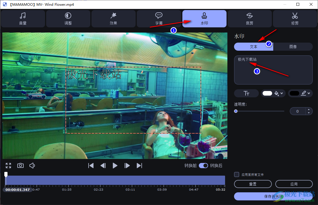 movavi video converter给视频添加水印的方法
