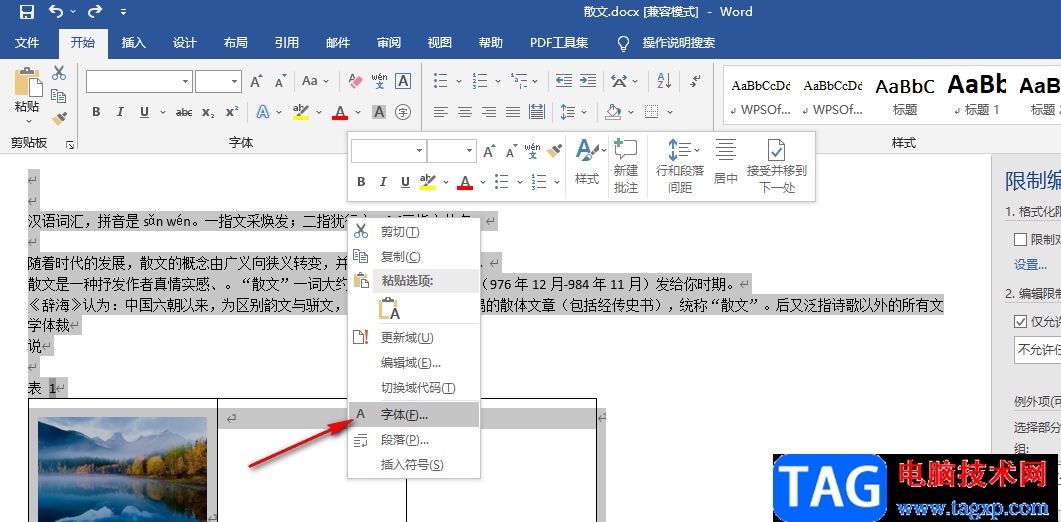 Word恢复被隐藏的文字的方法