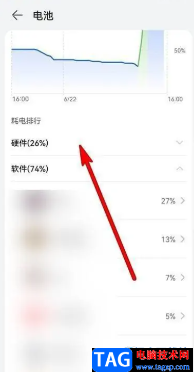 ​华为p50查看耗电排行的教程