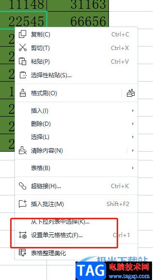 ​wps表格将绿色的底色换成白色的教程