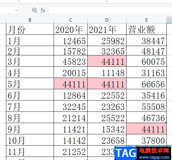 ​wps表格设置重复项的填充颜色的教程