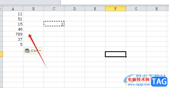 excel把所有数字加1的教程