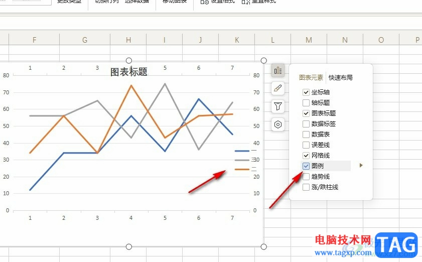 WPS Excel表格更改图例位置的方法