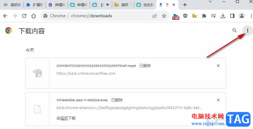 谷歌浏览器一键清除所有下载记录的方法