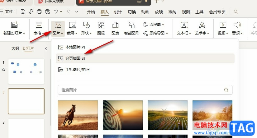 WPS PPT在每页幻灯片插入一张图片的方法