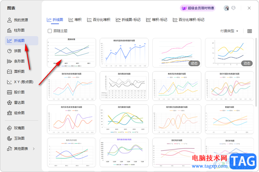 wps ppt中插入图表并编辑图表数据的方法