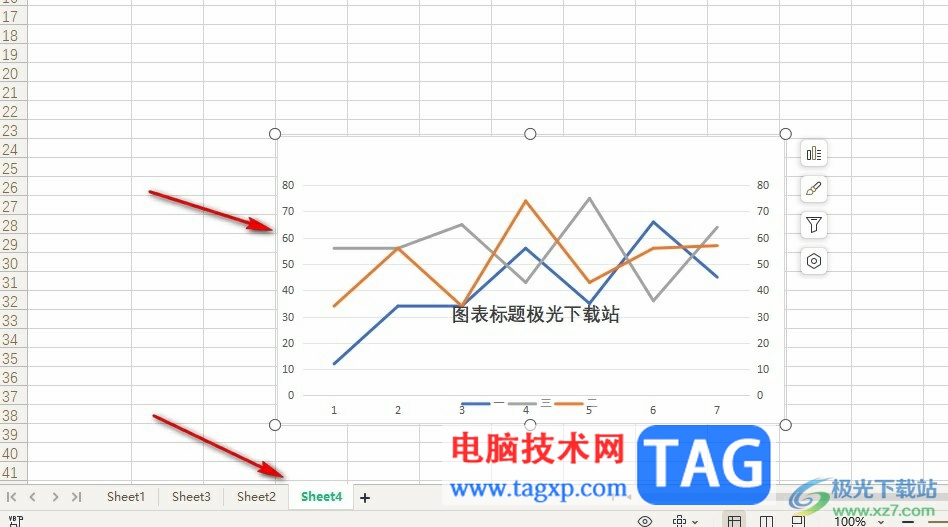 WPS Excel移动图表到指定表格的方法