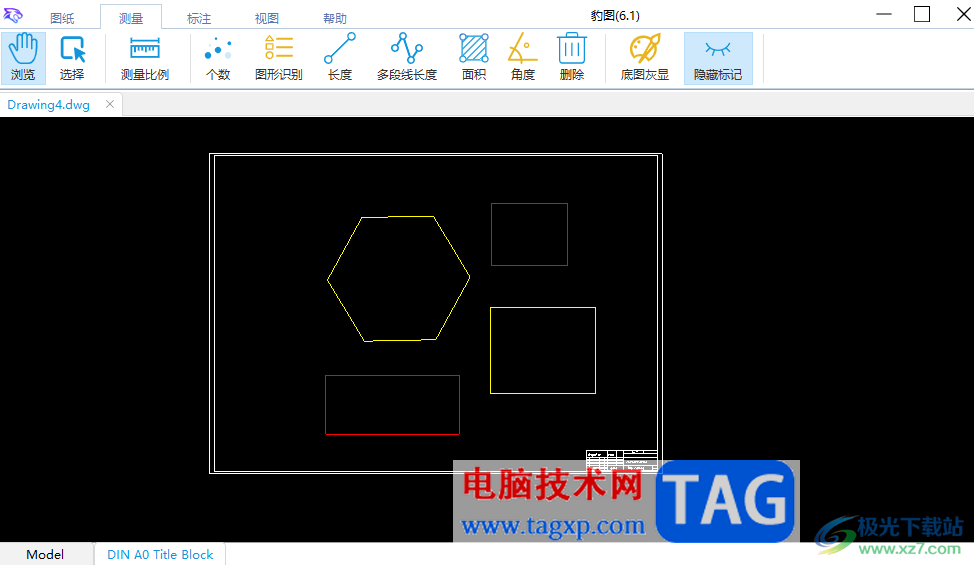 豹图CAD隐藏标记的方法