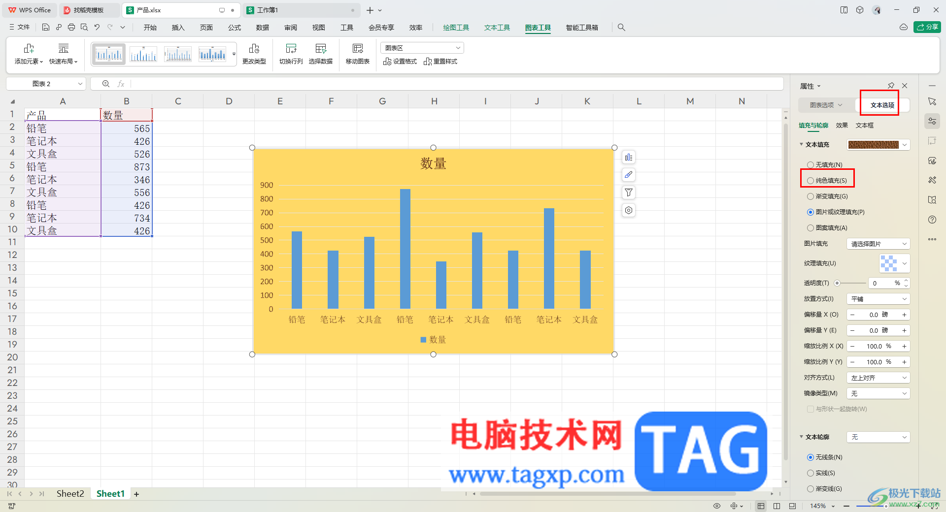 WPS Excel快速统一图表字体的方法