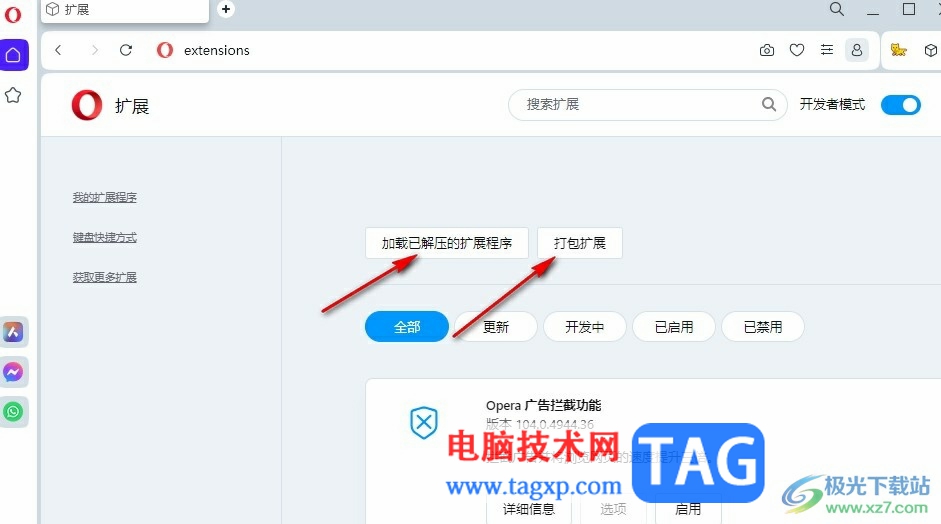 欧朋浏览器开启开发者模式的方法