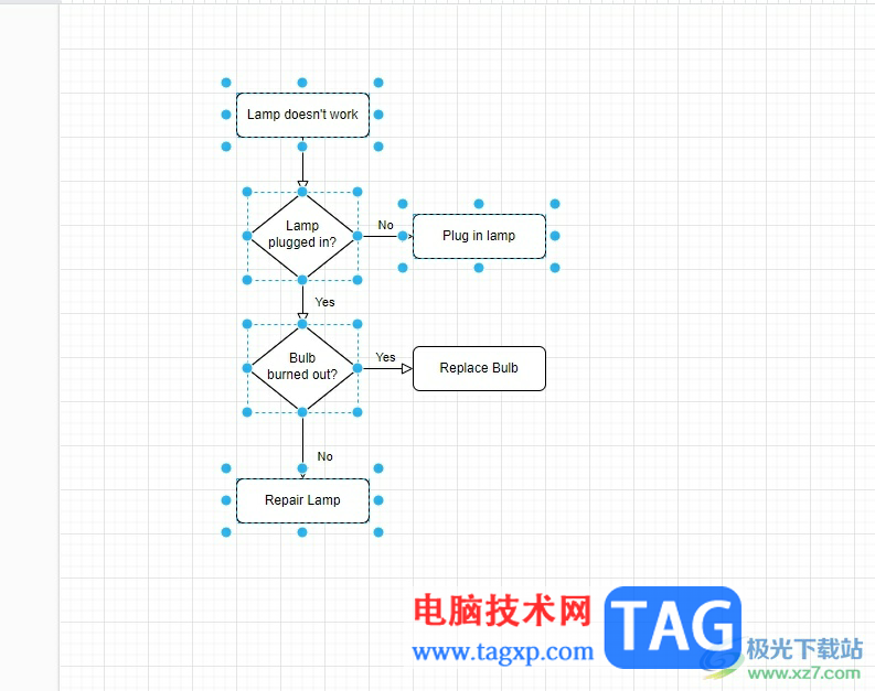 Draw.io给流程图添加阴影的教程