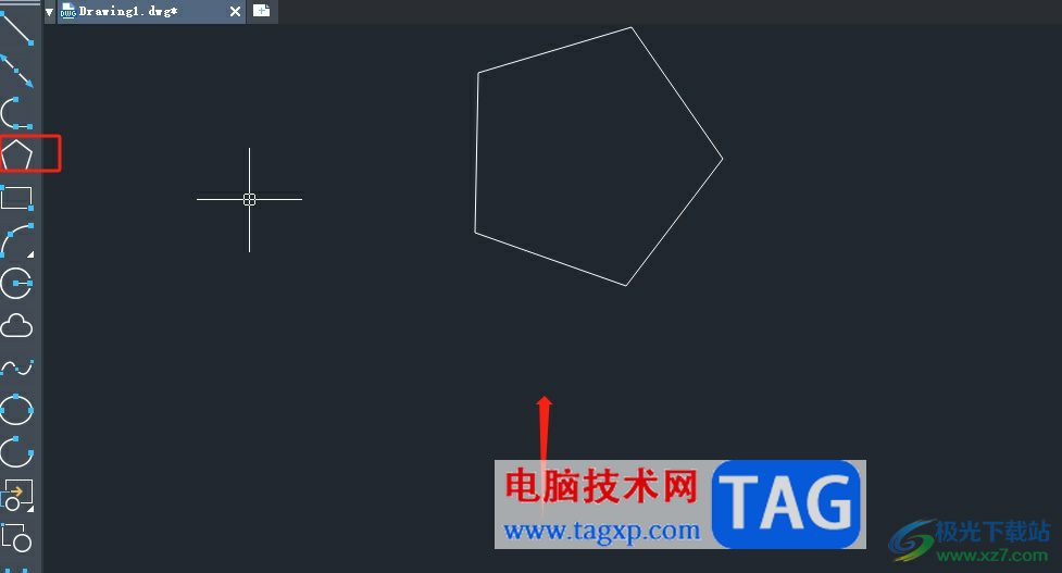 中望cad绘制有缺口的形状教程