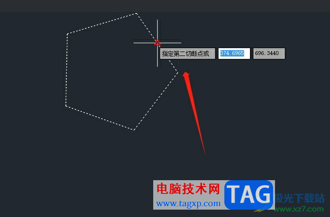 中望cad绘制有缺口的形状教程