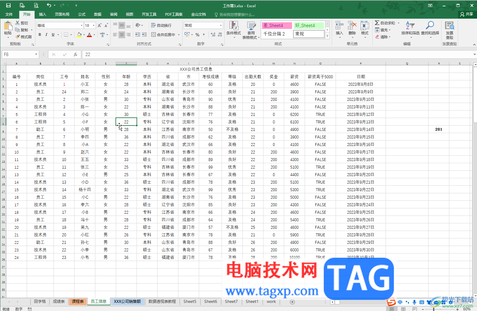 Excel表格突出显示包含某个字的单元格的方法教程