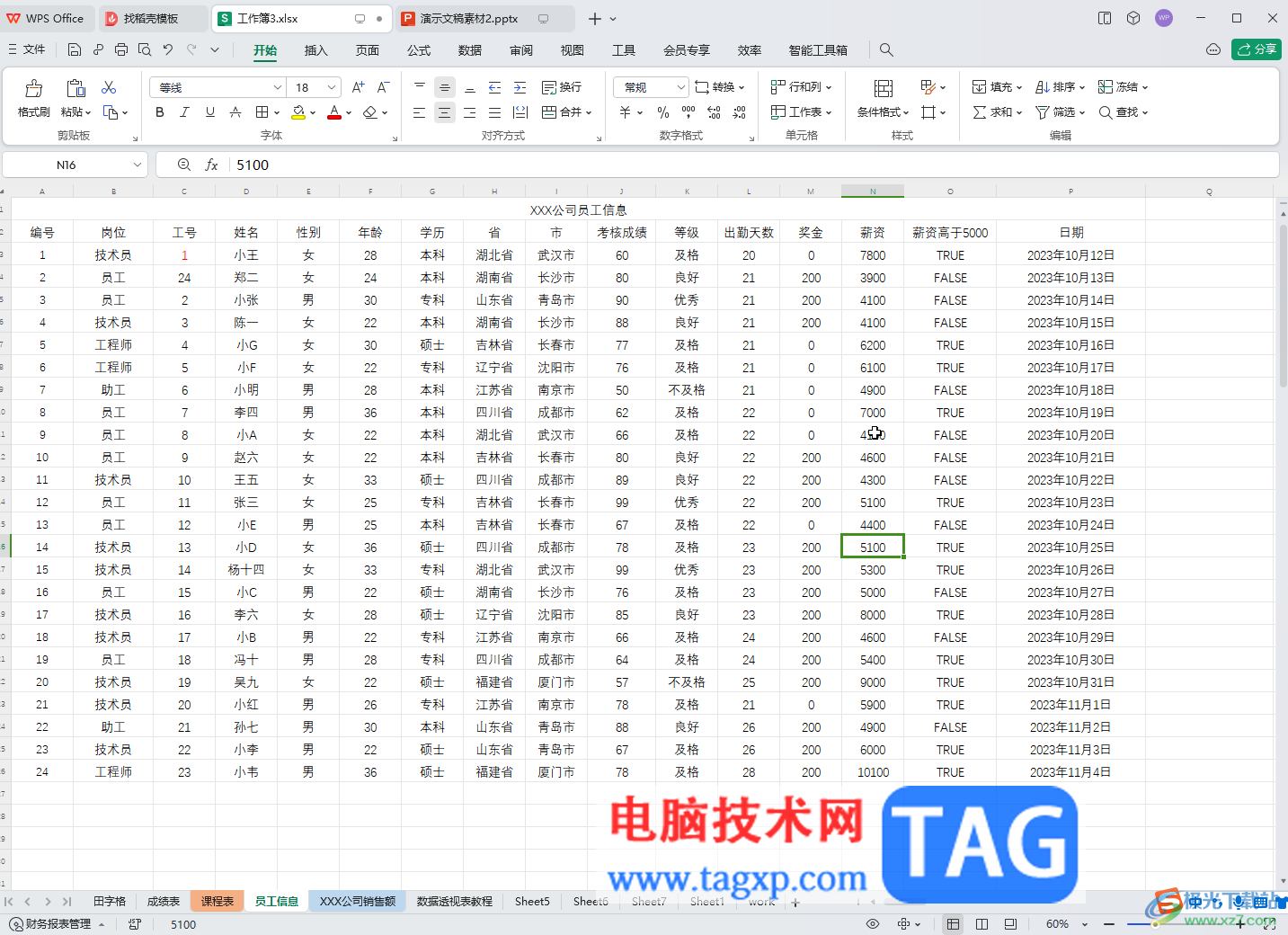 WPS表格电脑版让某个范围的内容特定显示的方法教程