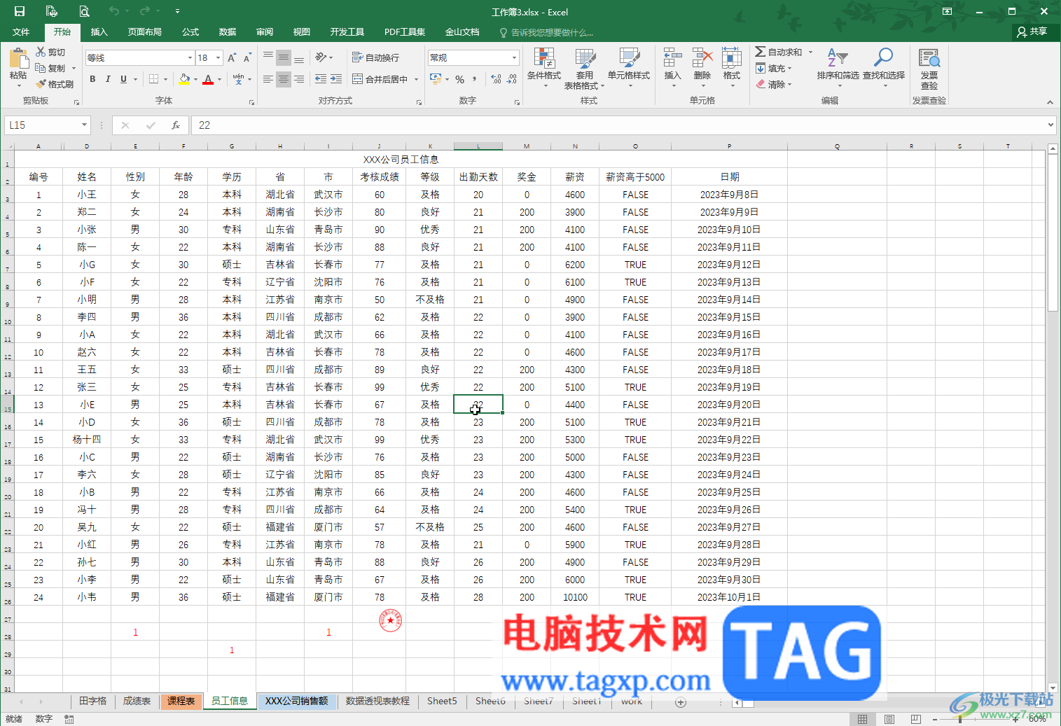 Excel设置高于平均值的突出显示的方法教程